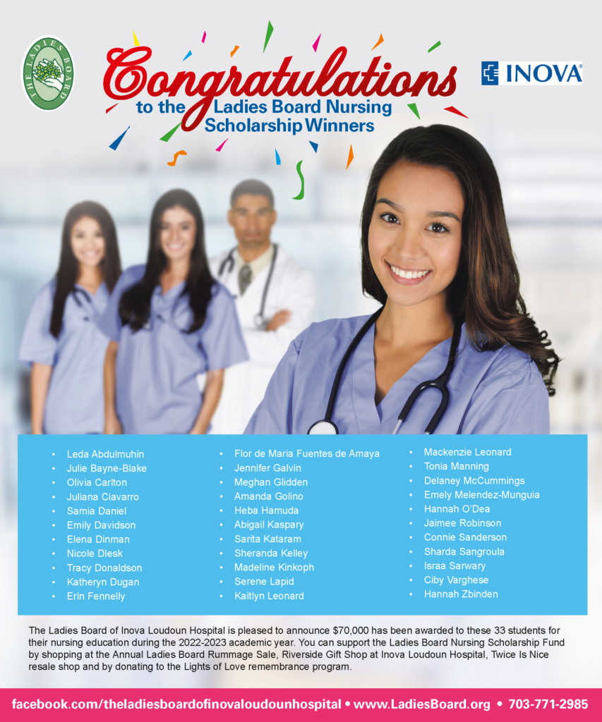 2022 Ladies Board Nursing Scholarship Winners