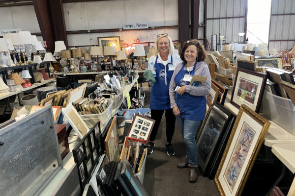 Two Volunteers in Art Ladies Board Rummage Sale