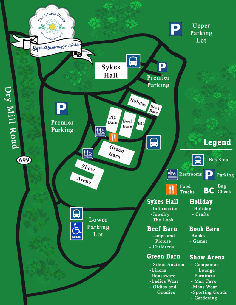 85th Ladies Board Rummage Sale Full Fairground Map