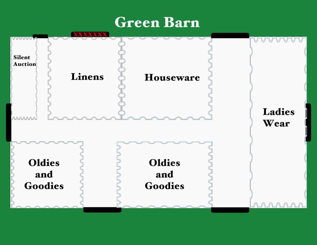 85th Ladies Board Rummage Sale Green Barn Barn Map