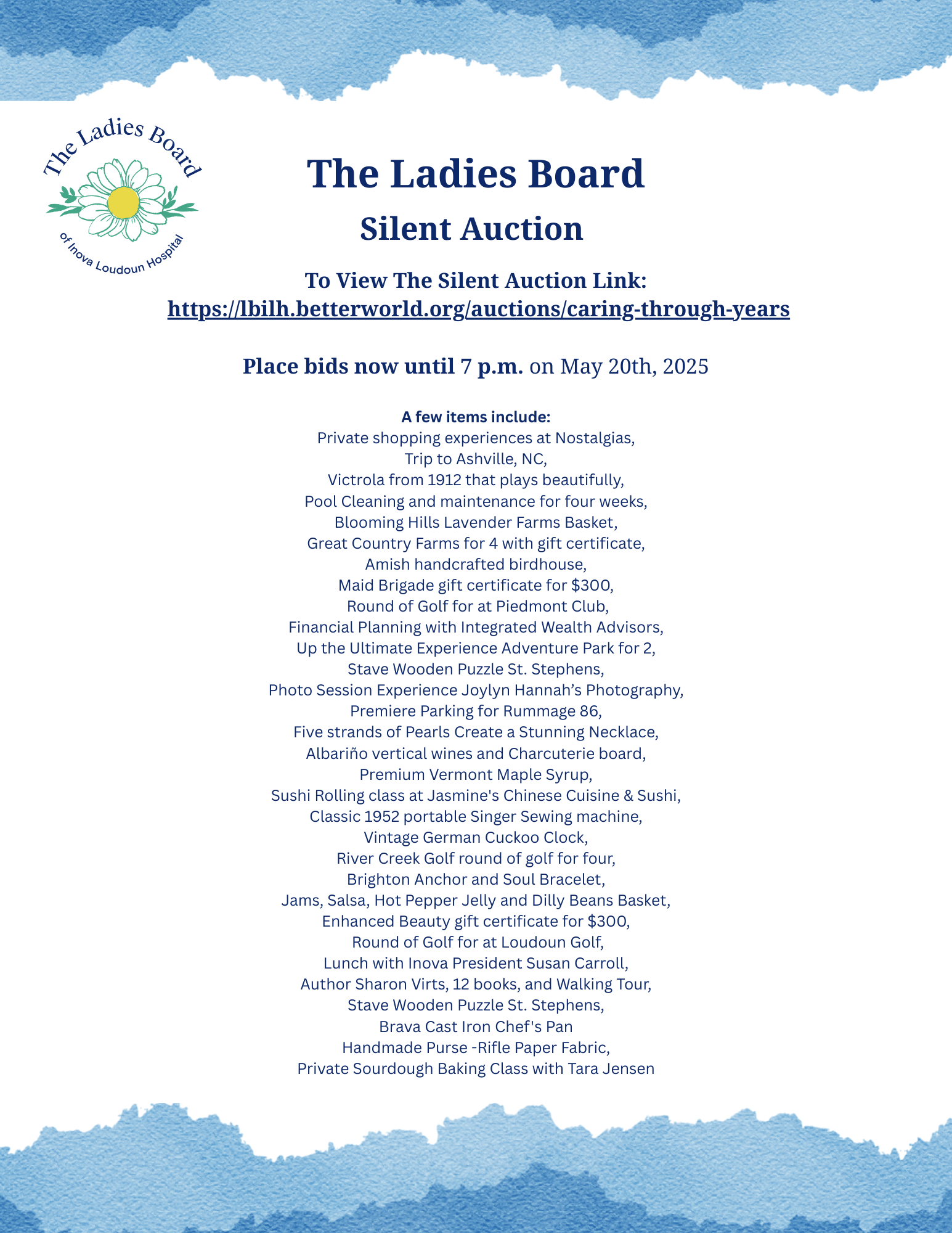 The Ladies Board Silent Auction